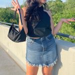 Black Halter Tie Neck Top Size M Photo 1