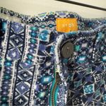 Pilcro and the Letterpress Anthropologie Blue Patterned Patchwork Corduroy Pants Photo 8