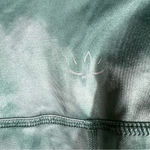 Beyond Yoga  Green Watercolor‎ High Rise Satin Leggings Photo 2