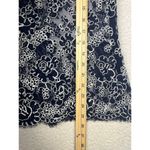 Monique Lhuillier ML Navy Floral Lace Sheath Midi Skirt Sheer V Neck Top Size 10 Photo 5