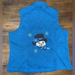 Port Authority Port authority snowman fleece women’s zip vest snowflakes size 4XL Photo 0