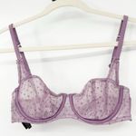 Victoria's Secret VS Lingerie Dotted Mesh Sheer Lace Unlined Balconette Bra 32C Photo 3