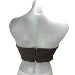 Princess Polly Brown Sleeveless Strapless Notch Bandeau Tube Crop Top Size 6 Photo 1