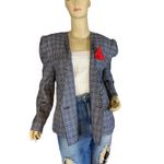 VINTAGE 1990'S KASPER ASL BLUE & WHITE BLAZER W/DETACHABLE DICKIE (12) Photo 5