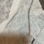 BKE White Lace Zip Up Cardigan Boho Cottagecore Festival Lightweight Layering Photo 2