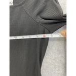 Ny Collection  Women's Bodysuit Ribbed 3/4 Sleeve Solid Black Medium Photo 8