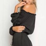 Brandy Melville Gabriella Romper Off The Shoulder Black One Size Photo 2