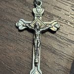 Vintage Terra Jerusalem Rosary relic beads and shimmering Aurora Borealis bead. Blue Photo 5