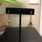 Squid / Octopus Earrings Gold Photo 2