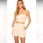 Susana Monaco NWT  Blanched Almond High Waist Tailored  Comfortable Shorts Photo 2