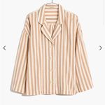 Madewell Striped Double-Gauze Oversized Pajama Shirt Sz S Hyde Park Stripe NEW Photo 0