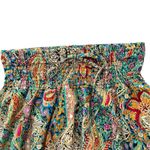 SheIn Handkerchief Hem Smocked High Waist‎ Multicolor Paisley Maxi Skirt Size L Boho Photo 2