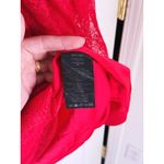 Three Floor  Sheer Lace Tiered Mini Dress Small Red Fairy Romantic Coquette Event Photo 7