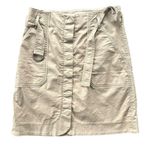 Loft  Tan Skirt with Pockets Size 2 Utility Photo 0