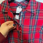 Vineyard Vines Plaid Poplin Popover Shirt Dress Tunic Red Green Blue Size Small Photo 4