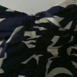 Ann Taylor NWOT  navy and blue, wide strap tank with front ruching; size 14 Photo 3