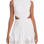 French Connection Esse Cotton Eyelet Cutout Dress in Linen White, NWT, Size 2 Photo 1