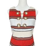 Derek Lam 10 CROSBY Grommet Detail Stripe Shift Dress Photo 7