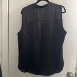 Nicole Miller  black v-neck sleeveless blouse size XL Photo 1