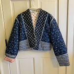Colorful quilted jacket Blue Size L Photo 0