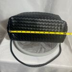 Source Unknown Black Woven Tote Bag Braided Shoulder Strap Gold Tone Hardware Large Photo 5