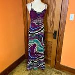 Feminine bright swirls summer maxi dress Purple Photo 6