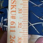 Forever 21  Navy Floral Faux Wrap Half Sleeve Dress Size L Photo 8