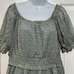 Lulus NWT Lulu’s Touch of Glam Dusty Blue Dotted Off-the-Shoulder Mini Dress size L Photo 6
