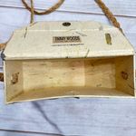 Timmy Woods Vintage Paper Mache Bag Purse Collectible Rare Raffia Shoulder Strap Gray Photo 9