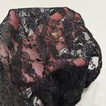 Victoria's Secret NEW  Black Lace Sheer floral Teddy Bodysuit Small S Glitter Photo 6