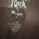 Wrangler  Studded Lace Ruffles Open Front Boho Vest Brown Size L Photo 4