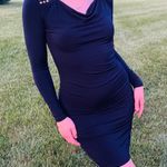 Michael Kors Studded Draped Jersey Dress Photo 0