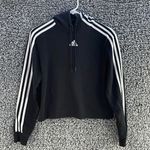 Adidas  black striped arm hoodie, size small Photo 0