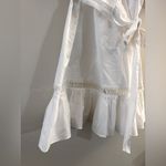 Amanda Uprichard  Eyelet Belted White Mini Dress Size Small Photo 1