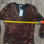 Grace Karin NWT Women’s 2XL Sequin Long Sleeve Ruched Wrap Party Top Photo 4