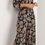 Soft Surroundings NWOT | Penelope Jumpsuit, Neutral Stamp Garden, XSP Photo 0