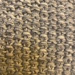 Darzzi womens light gray chunky yarn crochet bag clutch purse pouch leather trim Photo 4