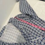 Tularosa  Charleston Ruffled Long Sleeve Mini Dress In Blue Medallion S Photo 10