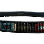 Brighton Womens Belt Sead Beaded Southwestern Black Leather 5/8" Size S 28 Photo 0