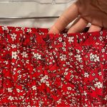 Max Studio  red floral pull on asymmetrical hem elastic waist flowy boho midi Photo 4