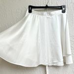 Rumours High Waisted Ruffle Hem Wrap Tie Waist Mini Skirt White Women's Size S Photo 1