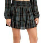 Self Esteem  Flare Plaid Mini Skirt Photo 0