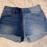 Revice Denim Zipper Mixed Denim Shorts Photo 0