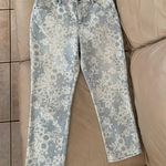 Chico's EUC CHICO’S Platinum Cropped Lace Print Jeans Photo 0