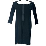 S/W/F SWF Off Shoulder Body con Midi Dress Black Small Photo 4