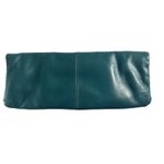 Coach YTK Madeline Fold Over Clutch with a Kisslock Coin Purse Teal Lambskin Photo 3