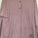Levi's Red and White Striped Casual Shirt Photo 0