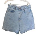 ZARA Light Wash Mom Jean Shorts, Size 8 Photo 0