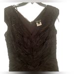 Tadashi Shoji Black Silk Overlay Dress Sz 12 Cocktail Formal Wedding Guest Photo 3