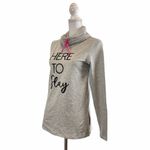 XS HERE TO SLAY Gray Long Sleeve Sweater Photo 2